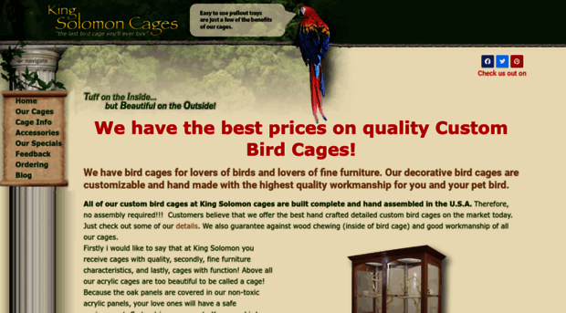 kingsolomoncages.com