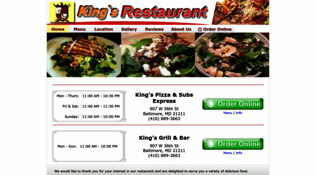 kingspizzagrill.com