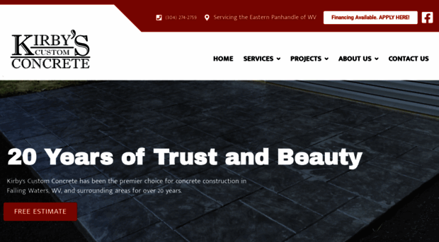 kirbyscustomconcrete.com