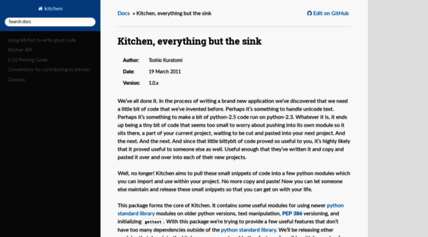 kitchen.readthedocs.org
