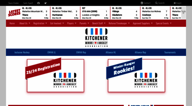 kitchenerminorhockey.com