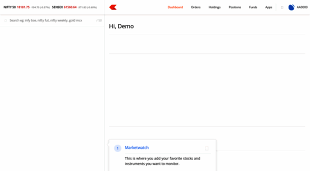 kite-demo.zerodha.com