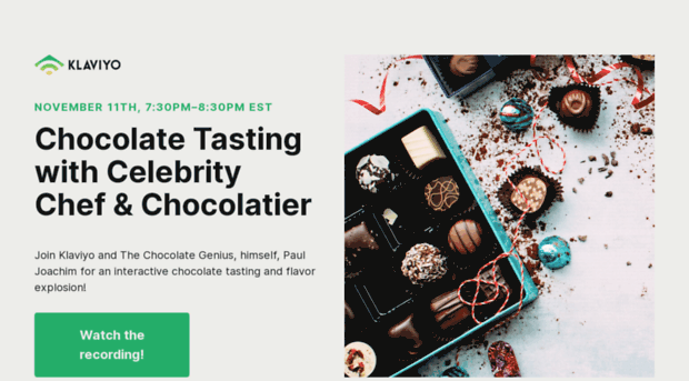 klaviyochocolatetasting.splashthat.com