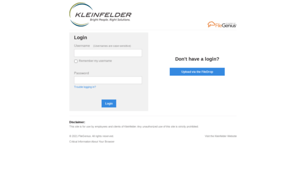 kleinfelder.filetransfers.net