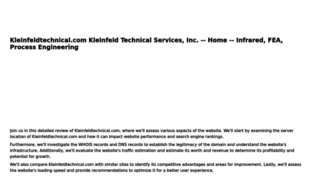 kleinfeldtechnical.com.ipaddress.com