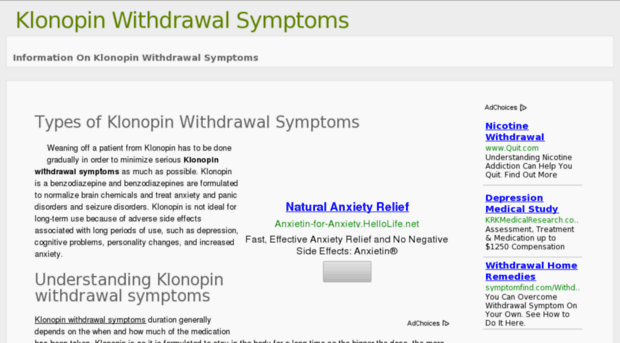 klonopinwithdrawalsymptoms.com