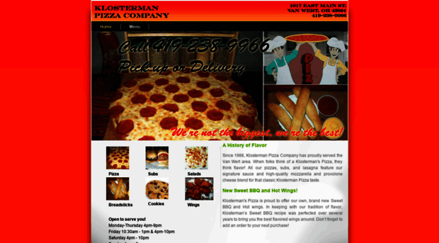 klostermanpizza.com