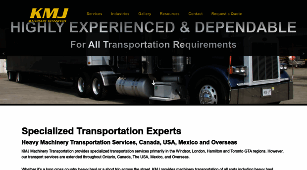 kmjmachinerytransportation.com