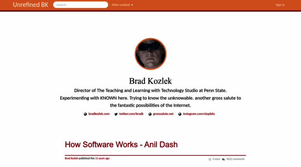 known.bradkozlek.com