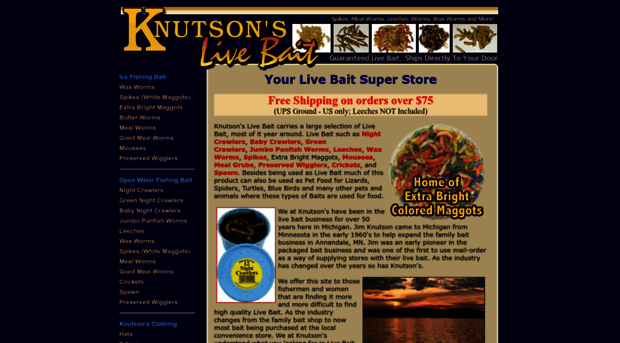 knutsonlivebait.com