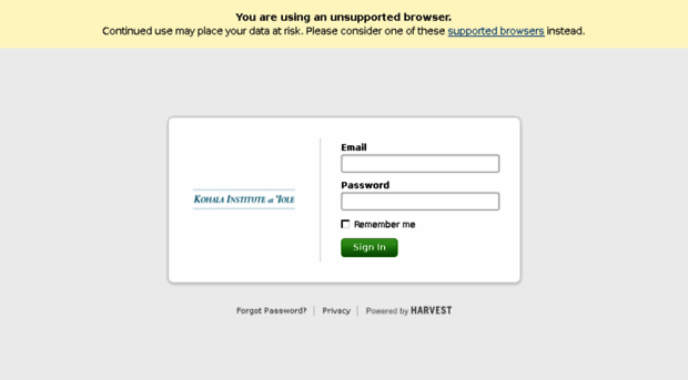 kohalainstitute.harvestapp.com