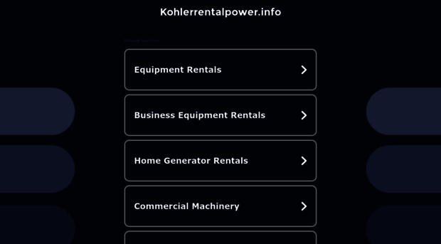 kohlerrentalpower.info