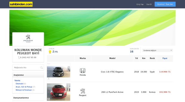 kolumanmondepeugeotbayi.sahibinden.com