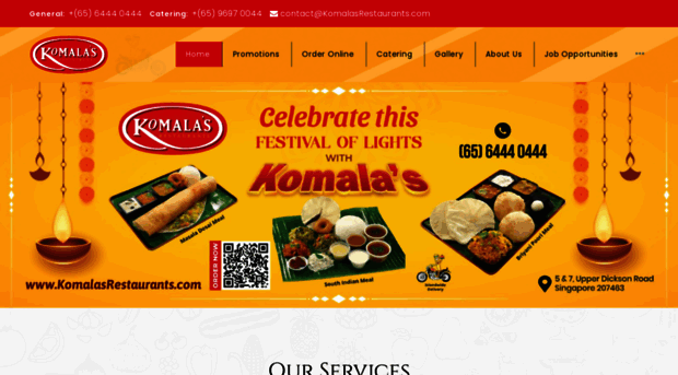 komalasrestaurants.com