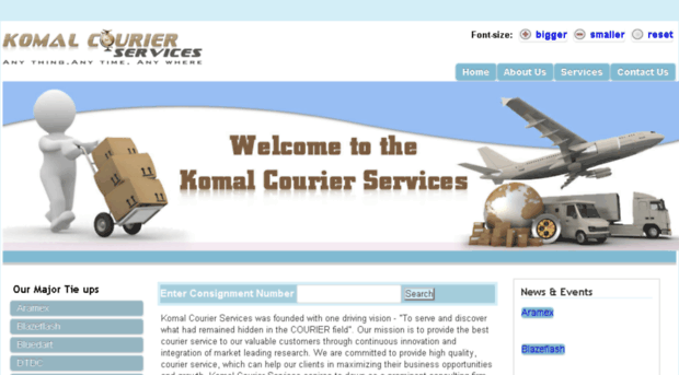 komalcourierservices.com