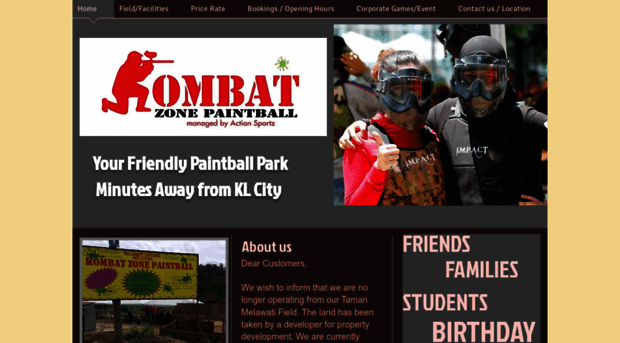 kombatzonepaintball.com