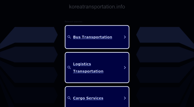 koreatransportation.info