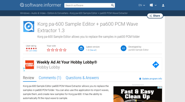 korg-pa-600-sample-editor-pa600-pcm-wave.software.informer.com