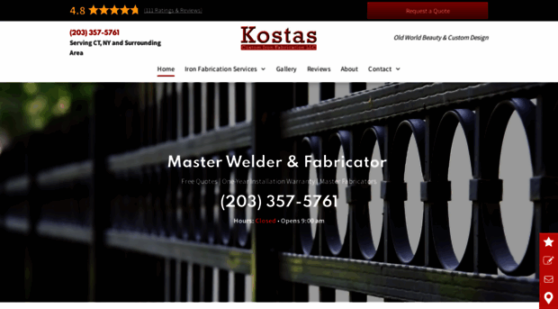kostascustomironfabricationllc.com