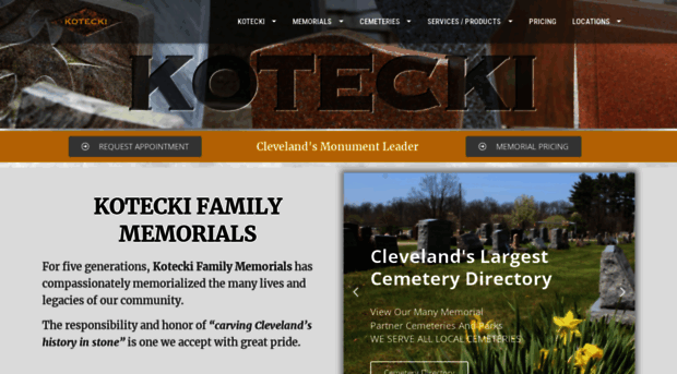 koteckifamilymemorials.com