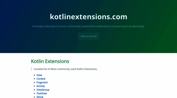 kotlinextensions.com