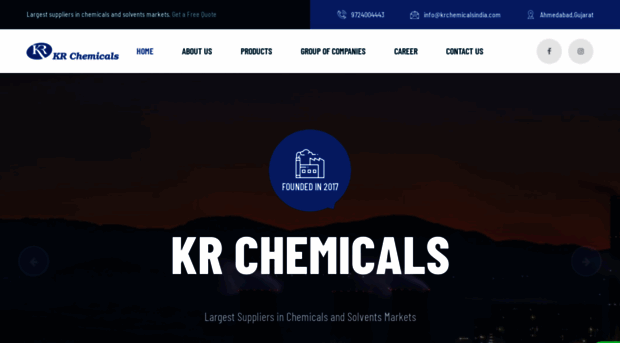 krchemicalsindia.com