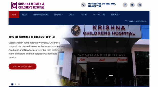 krishnachildrenhospital.in