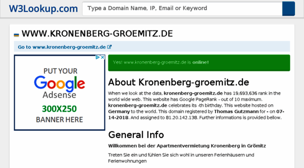 kronenberg-groemitz.de.w3lookup.net