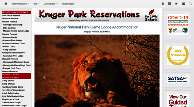 krugerparkreservations.com