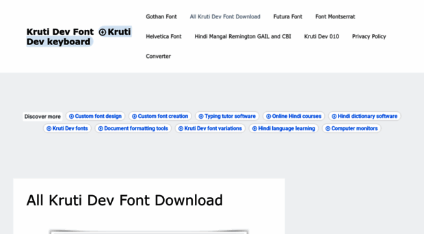krutidevfont.com - [ Download ] Kruti Dev Hindi F... - Kruti Dev Font
