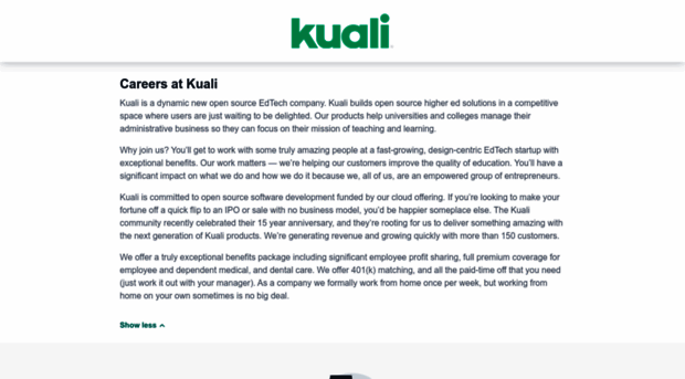 kuali.workable.com