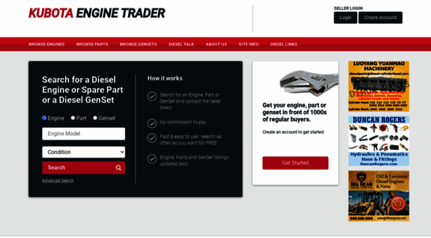 kubotaenginetrader.com