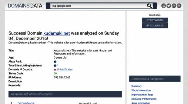 kudamaki.net.domainsdata.org