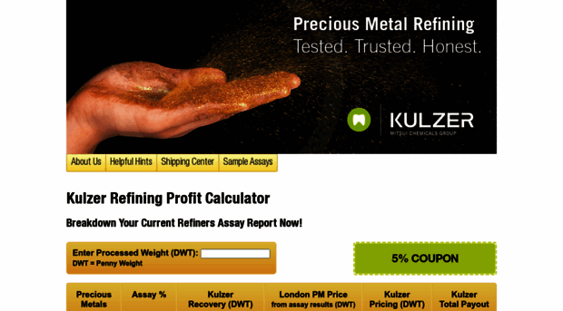 kulzerrefiningcalculator.com