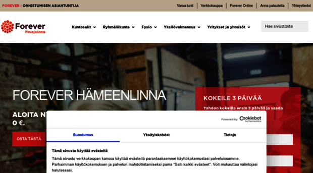 kuntosalihameenlinna.fi