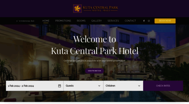 kutacentralparkhotel.com