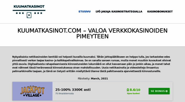 kuumatkasinot.com