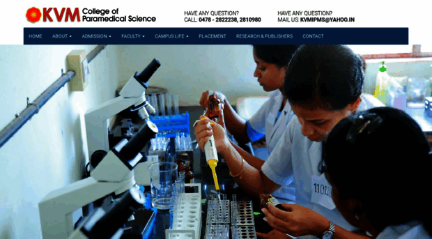 kvminstituteofparamedicalsciences.in