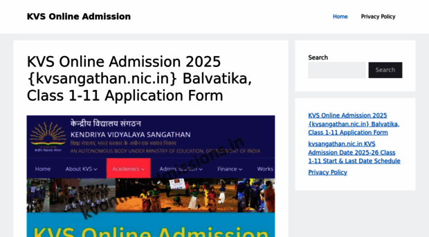 kvonlineadmissions.in