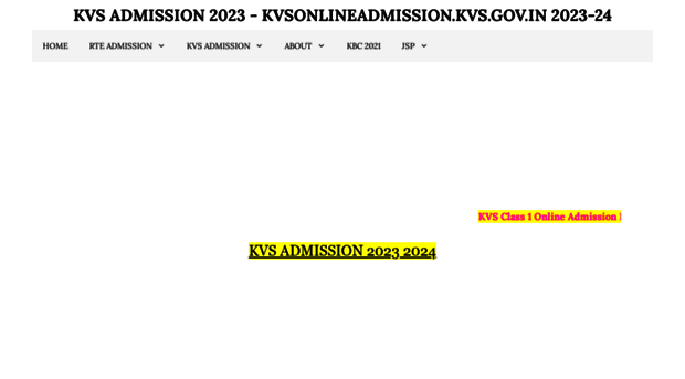 kvsonlineadmission.co.in