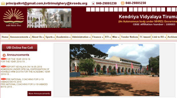 kvtirumalagiri.edu.in