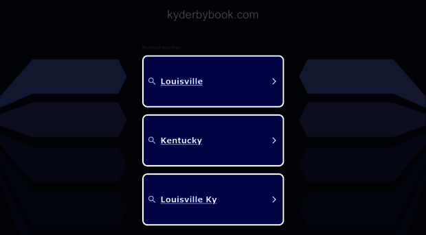 kyderbybook.com