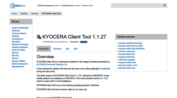 kyocera-client-tool.updatestar.com