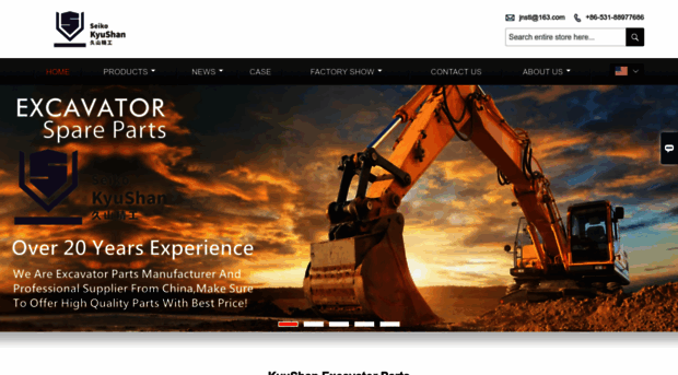 kyushanexcavatorparts.com