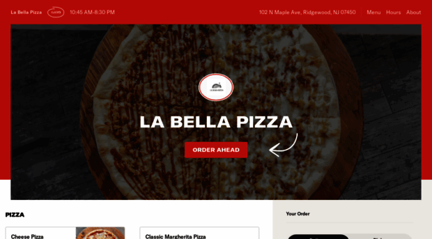 labellapizzamenu.com