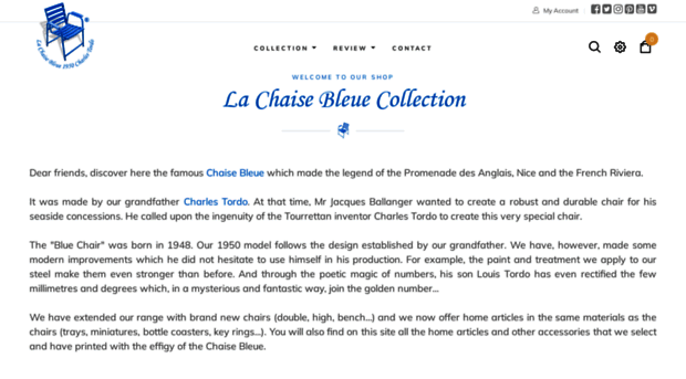 lachaisebleuecollection.com