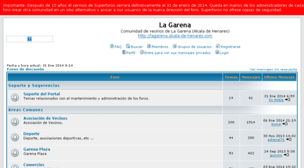 lagarena.superforos.com