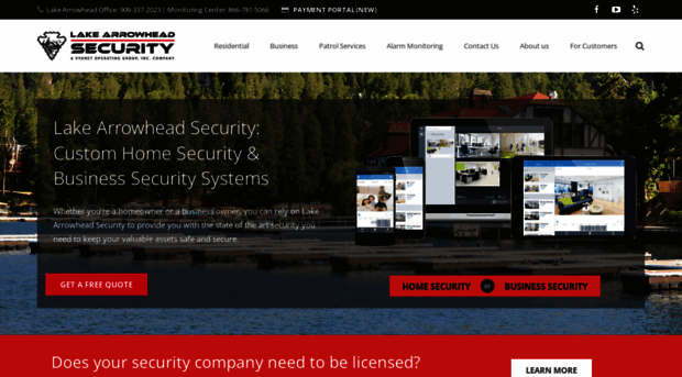 lakearrowheadsecurity.com