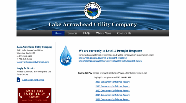 lakearrowheadutility.com