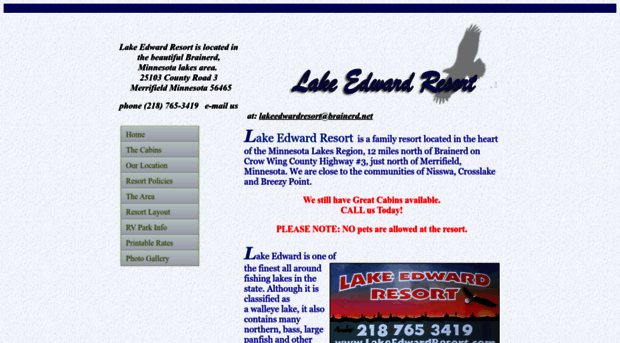 lakeedwardresort.com